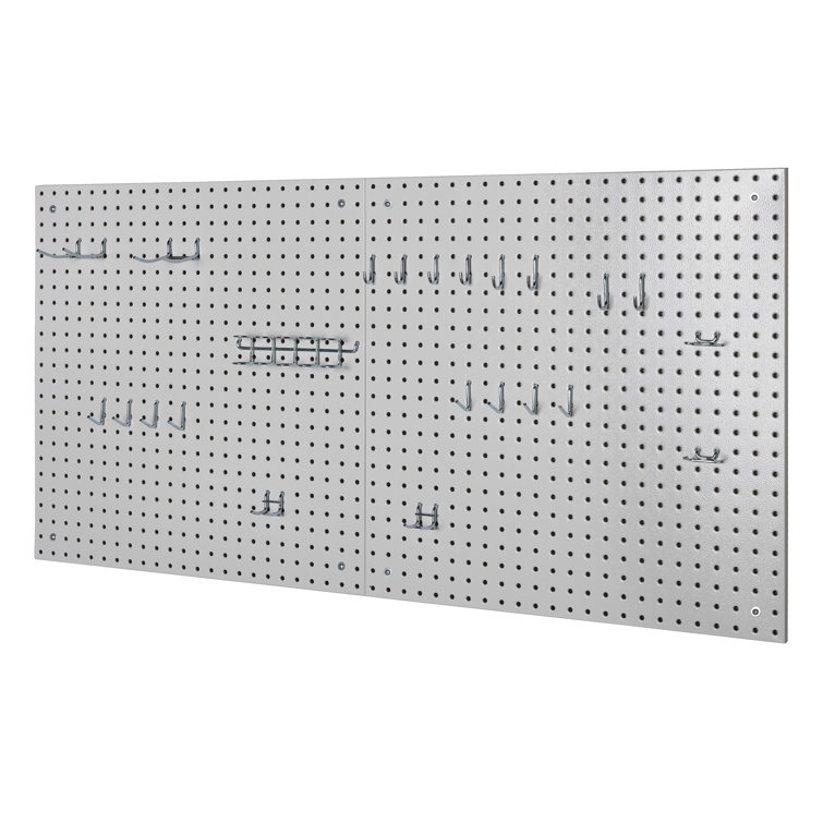 Granite Steel Heavy-Duty Pegboard Set with Hook Assortment