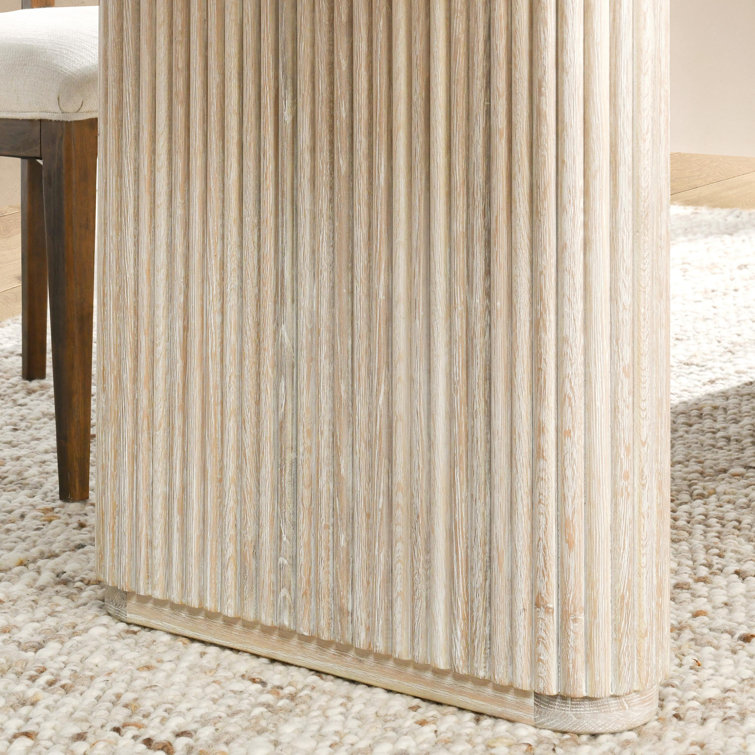 Vander 84" Oak Cream Farmhouse Dining Table