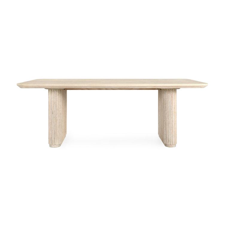 Vander 84" Oak Cream Farmhouse Dining Table