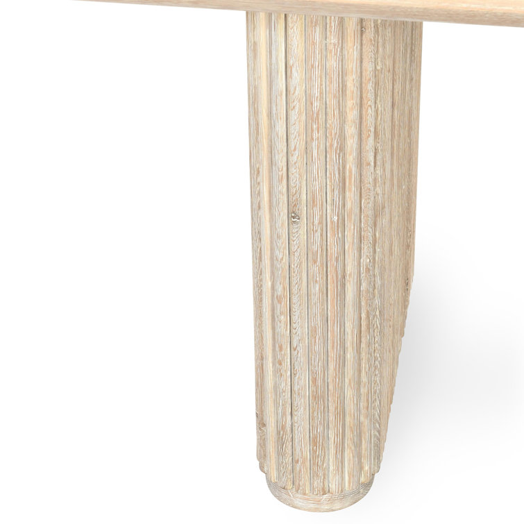 Vander 84" Oak Cream Farmhouse Dining Table
