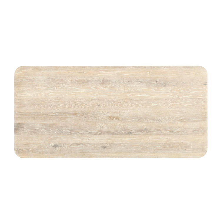 Vander 84" Oak Cream Farmhouse Dining Table