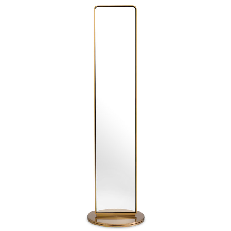 Gold Freestanding Full Length Wood Floor Mirror