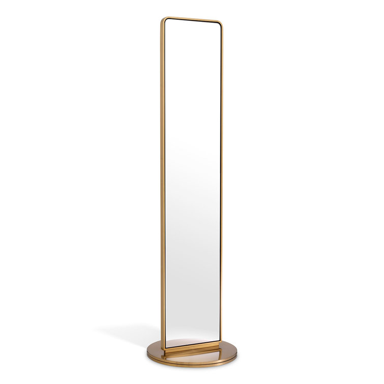 Gold Freestanding Full Length Wood Floor Mirror