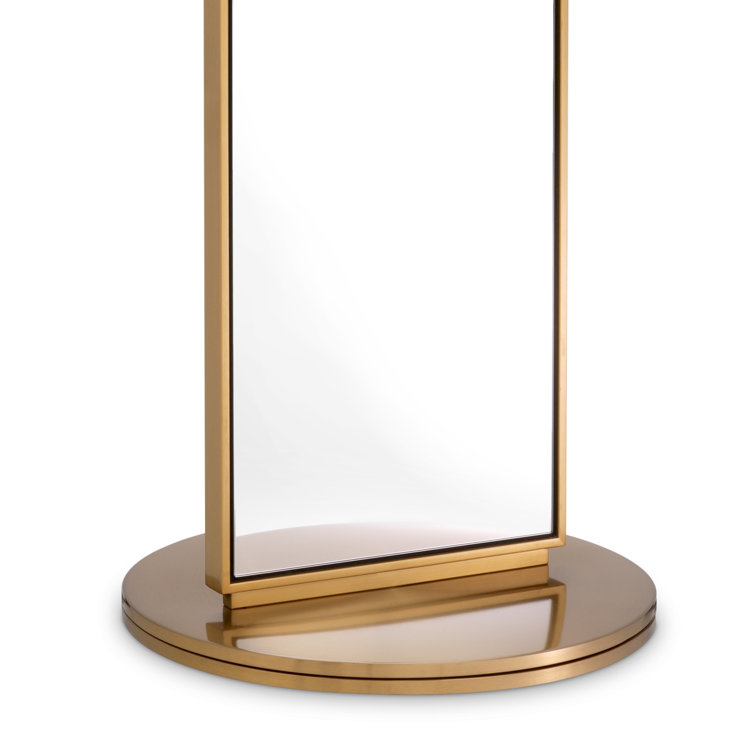 Gold Freestanding Full Length Wood Floor Mirror