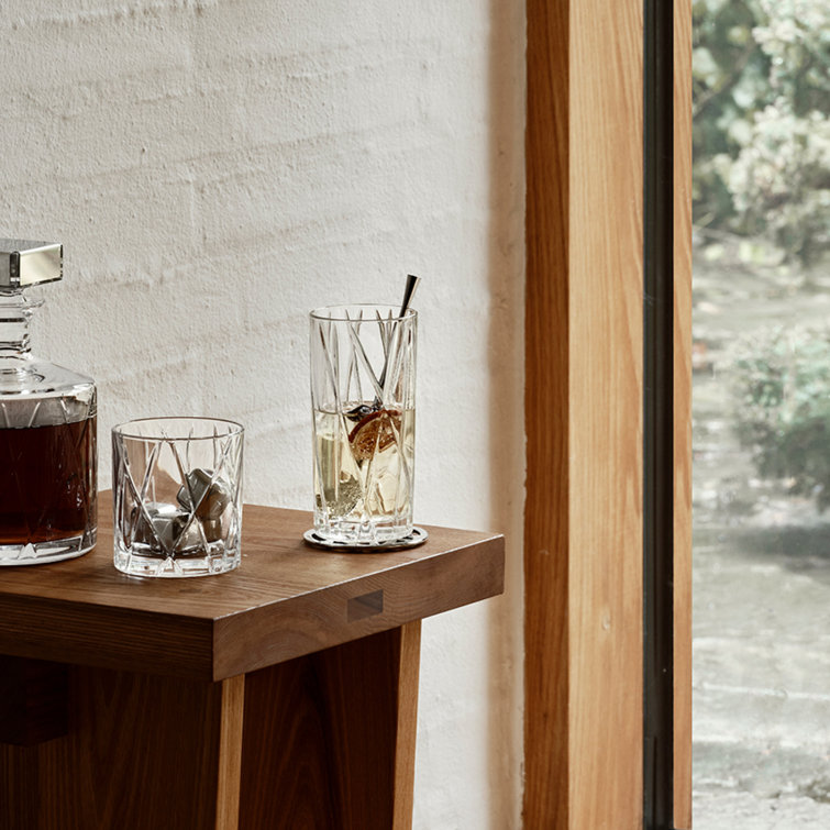 Martti Rytkönen Handmade Crystalized Stemless Highball Glass Set