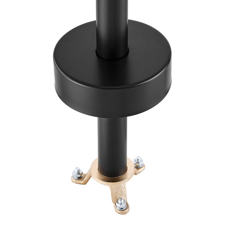 Matte Black Stainless Steel Freestanding Bathtub Faucet with Hand Shower