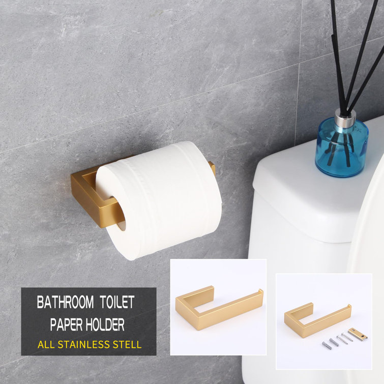 Gold Matte Stainless Steel 3-Piece Bathroom Hardware Set