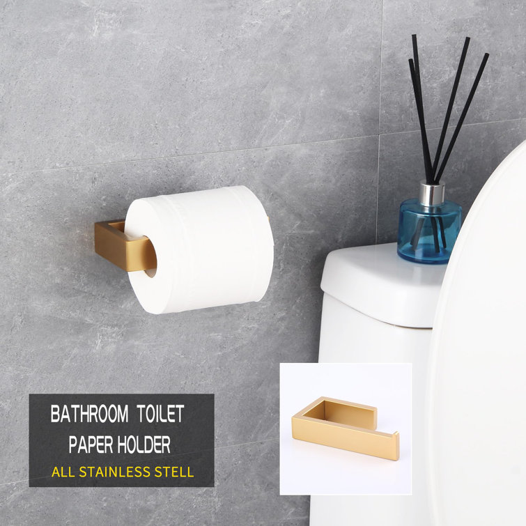 Gold Matte Stainless Steel 3-Piece Bathroom Hardware Set