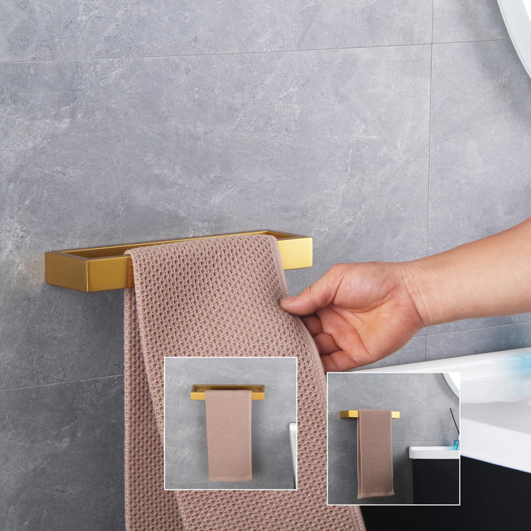 Gold Matte Stainless Steel 3-Piece Bathroom Hardware Set