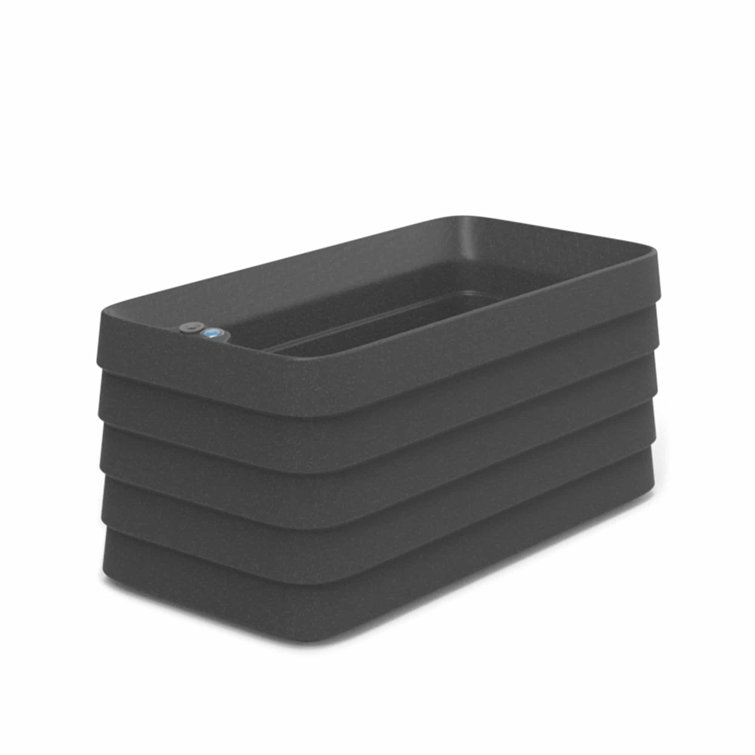 Shadow Black Rectangular Self-Watering Planter Box