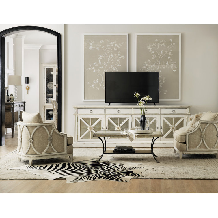 Beige and White Traditional Wood Lounge Chair