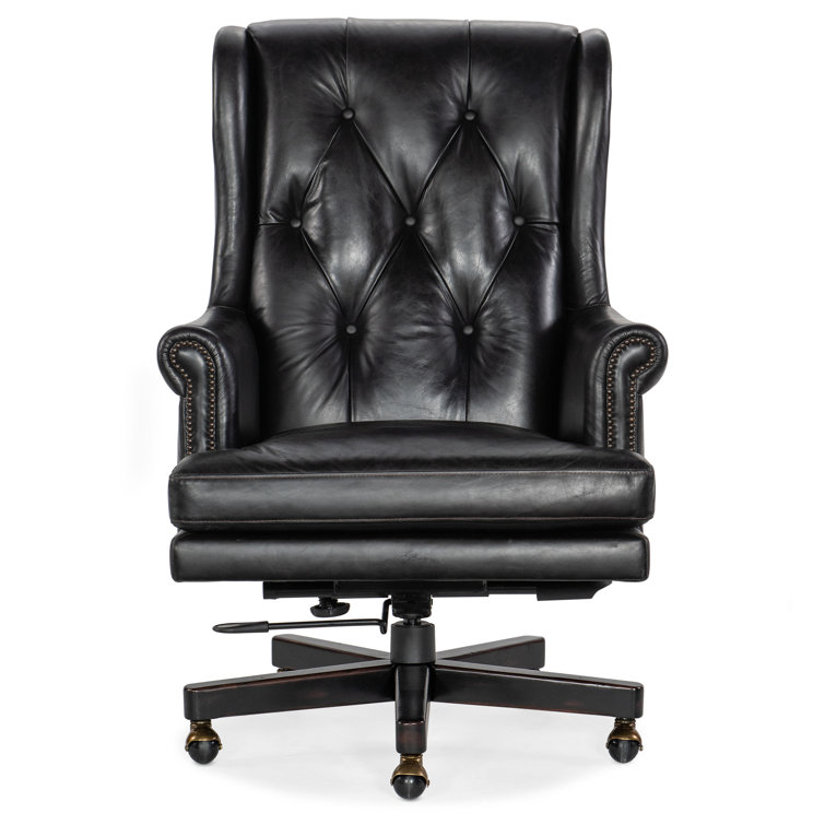Old Saddle Black Leather Executive Swivel Chair
