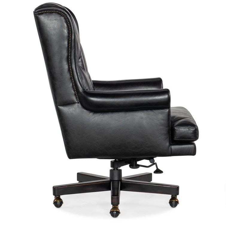 Old Saddle Black Leather Executive Swivel Chair