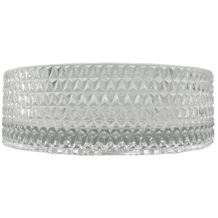 Clear Tempered Glass 16" Circular Bathroom Vessel Sink
