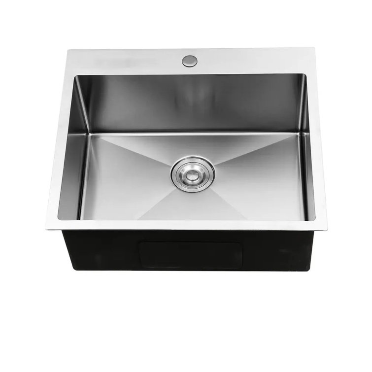 25 Inch Stainless Steel Single Bowl Drop-In Bar Sink