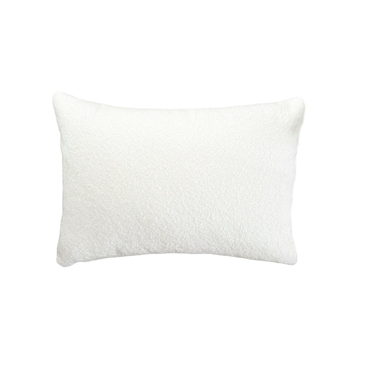 White Rectangular Acrylic Indoor Outdoor Throw Pillow