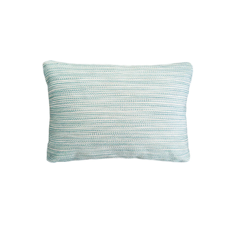 Aqua Blue Rectangular Indoor/Outdoor Throw Pillow