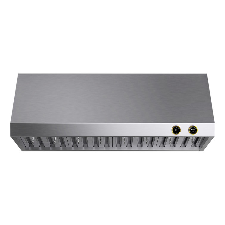 48-Inch Stainless Steel Under Cabinet Range Hood with Gold Accents
