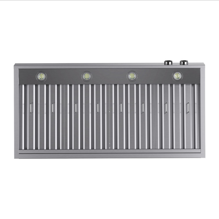 48-Inch Stainless Steel Under Cabinet Range Hood with LED Lights