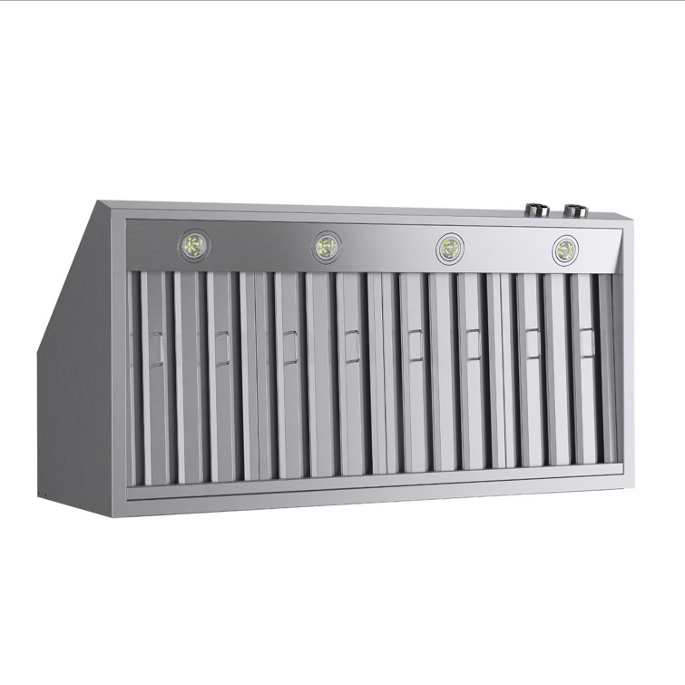 48-Inch Stainless Steel Under Cabinet Range Hood with LED Lights