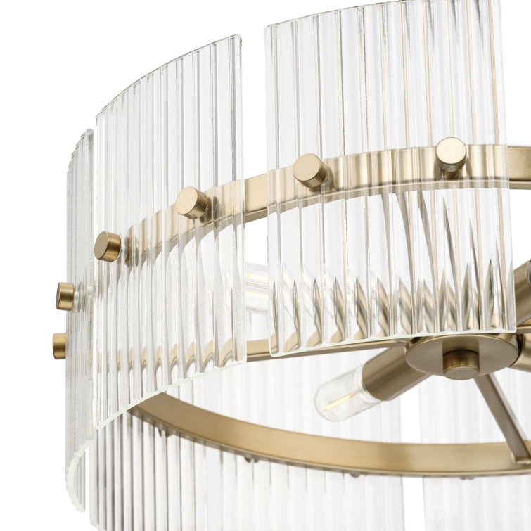 Seville Soft Gold Glass 4-Light Pendant