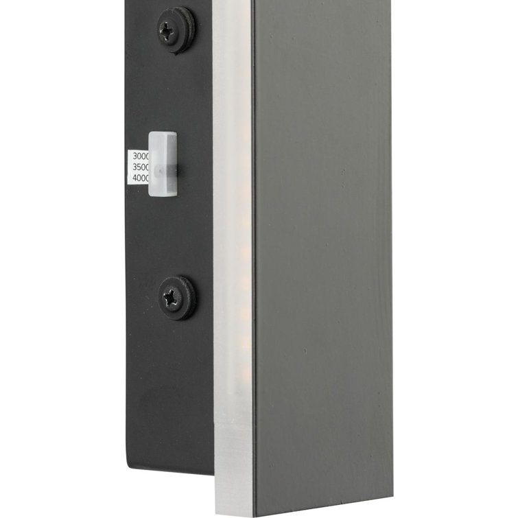 24" Matte Black LED Contemporary Outdoor Wall Light