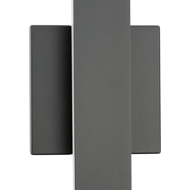 24" Matte Black LED Contemporary Outdoor Wall Light
