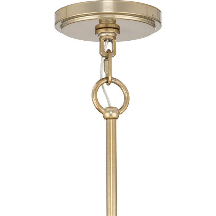 Seville Soft Gold 6-Light Drum Chandelier with Glass Elements