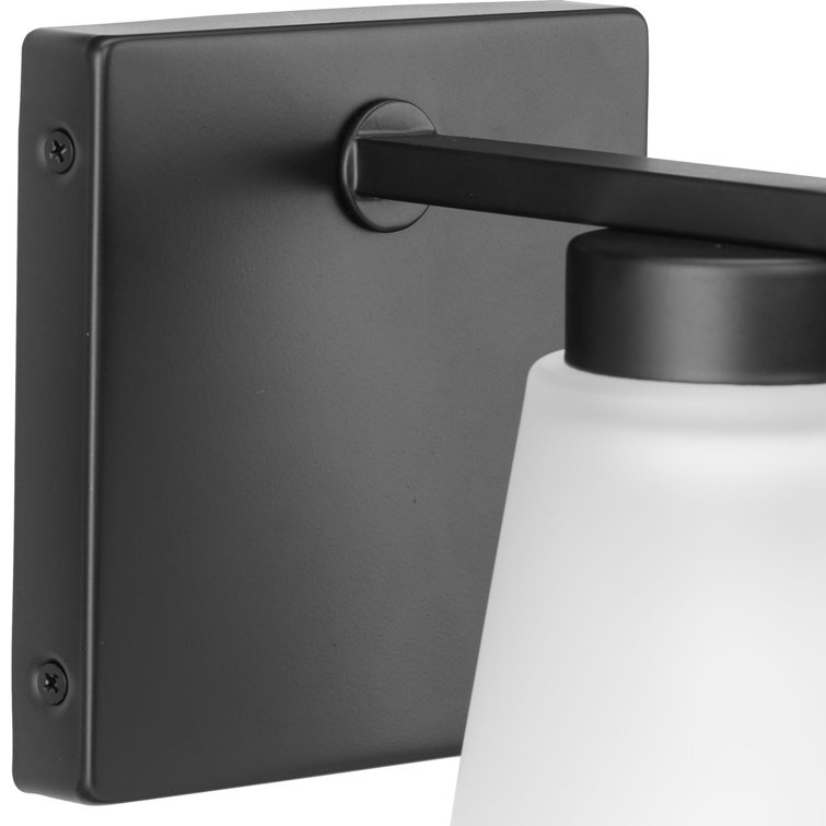 Matte Black Steel One-Light Vanity Fixture