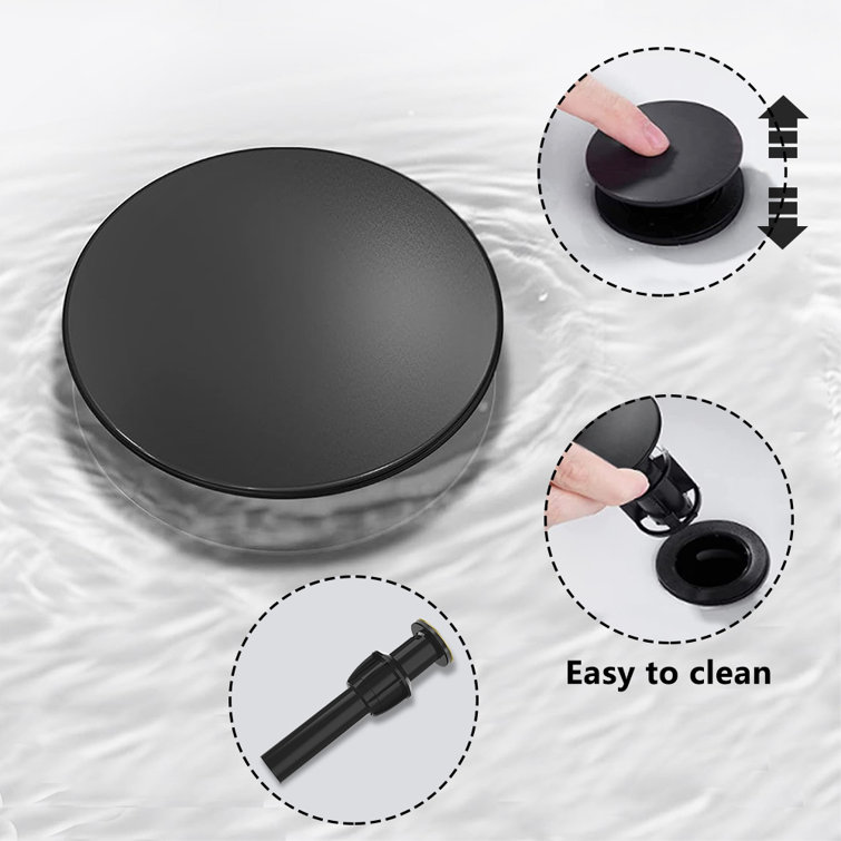 Matte Black Single Handle Bathroom Faucet with Drain Assembly