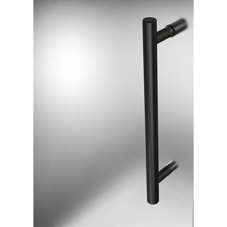 Avalux Frosted Glass Frameless Hinged Shower Enclosure with Stainless Steel Hardware