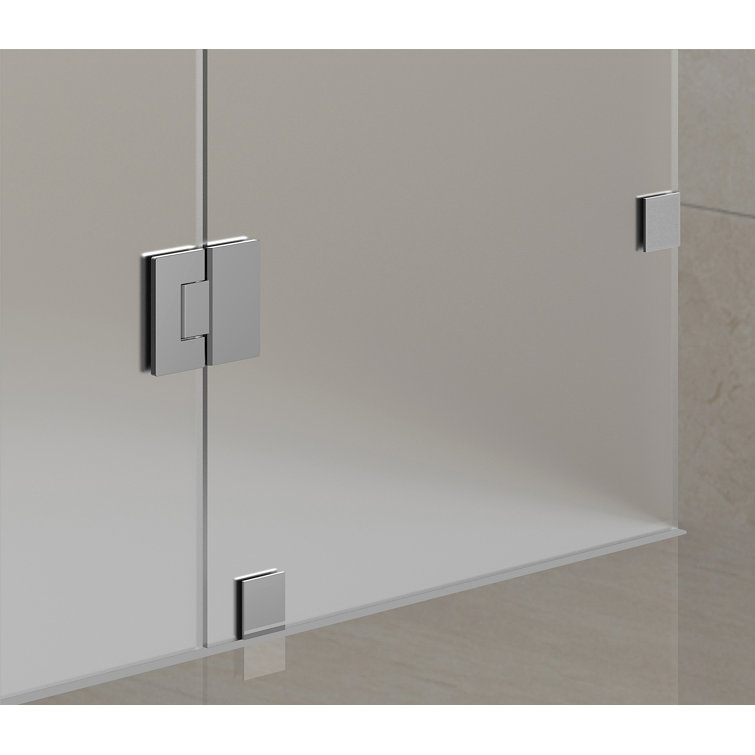 Avalux GS 48" x 72" Frameless Frosted Glass Hinged Shower Enclosure