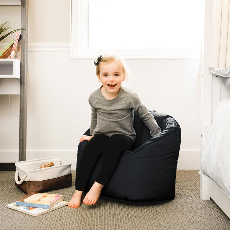 Big Joe Black Nylon Blend Milano Bean Bag Chair