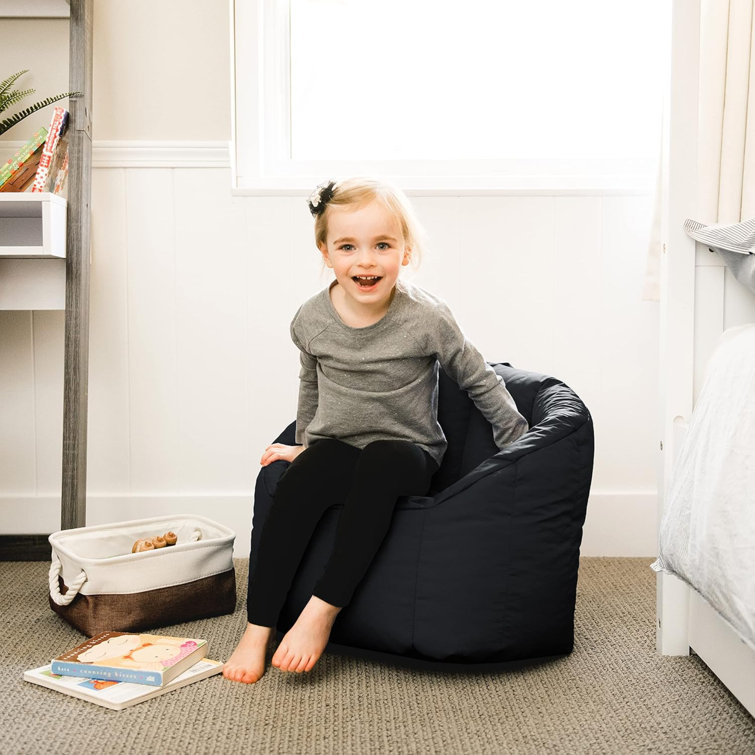 Big Joe Black Nylon Blend Milano Bean Bag Chair