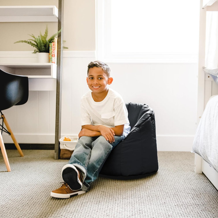 Big Joe Black Nylon Blend Milano Bean Bag Chair