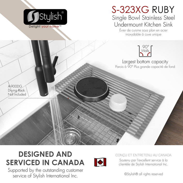 32" x 18" Stainless Steel Single Bowl Undermount Kitchen Sink