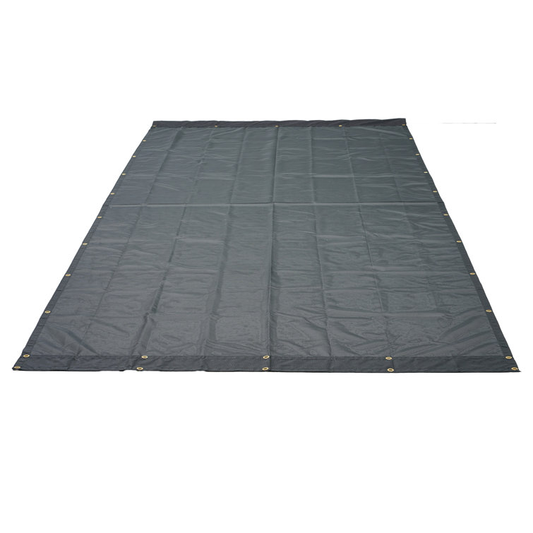 Heavy Duty Black PVC Coated Mesh Dump Truck Tarp 7 x 18 ft