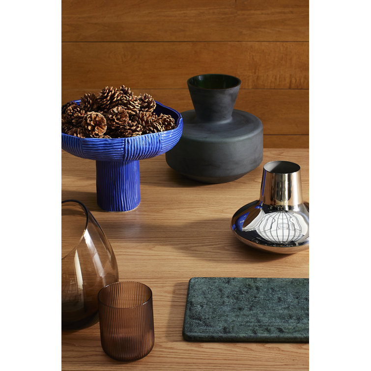 Medium Coffee Handcrafted Glass Hurricane Lamp