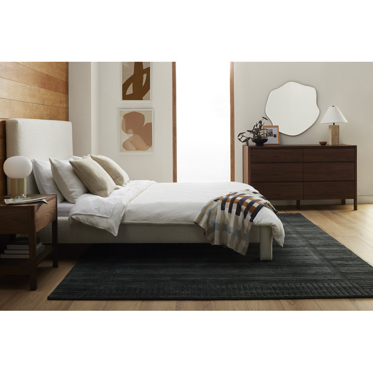 Lisbon Cream Upholstered Queen Bed with Slats and Headboard