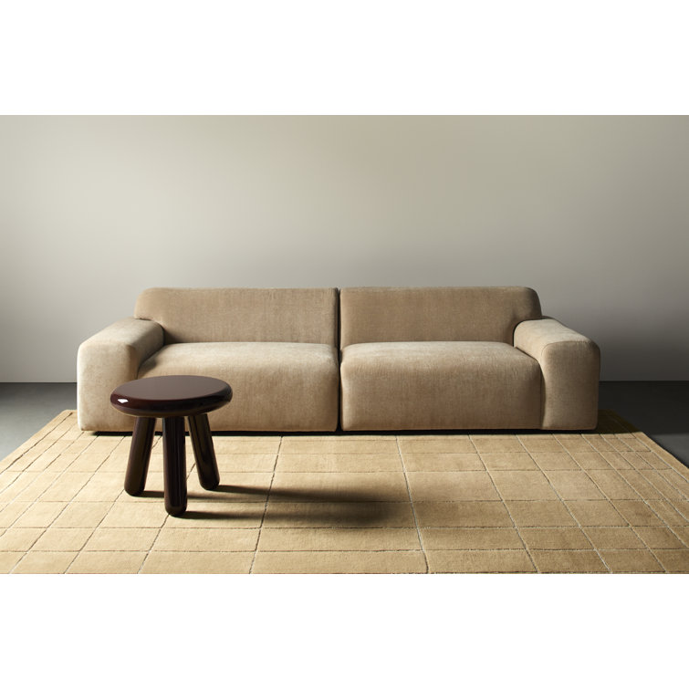 Hand Tufted Beige Wool Rectangular Area Rug 8' x 10'