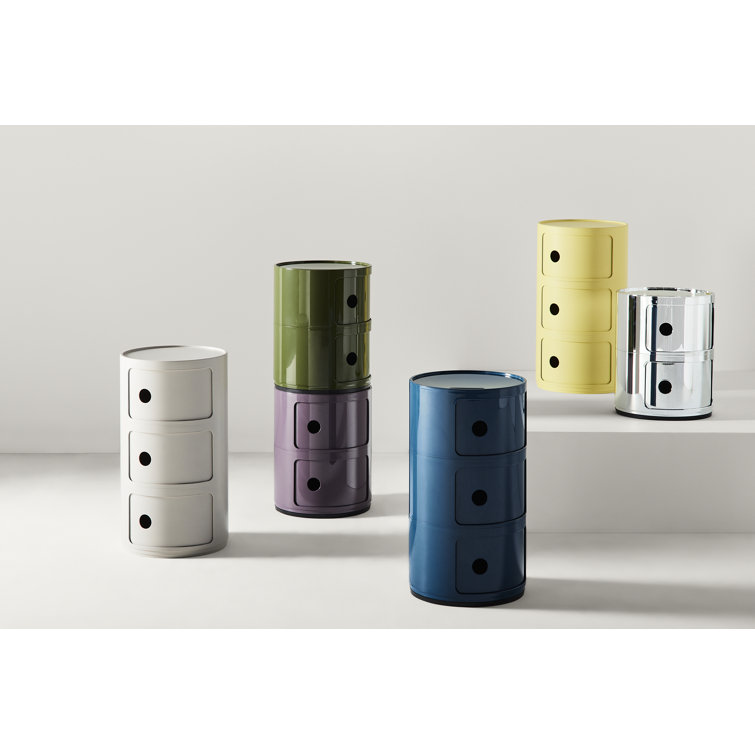 Kartell Componibili by Anna Castelli Ferrieri - Blue Modular Storage Unit, 2 Compartments