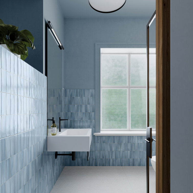 Sky Blue Glossy Porcelain 12x24 Rectified Tile