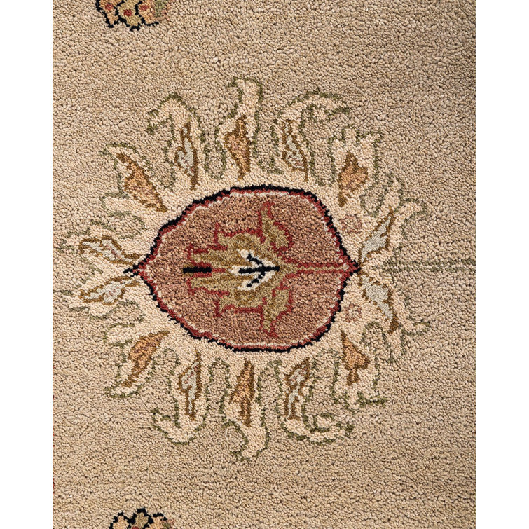 Handmade Sand Wool Rectangular Area Rug, 8' 10" x 11' 10"