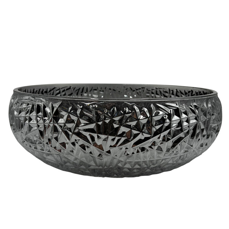 Moonshell 17" Black Gradient Glass Round Vessel Sink
