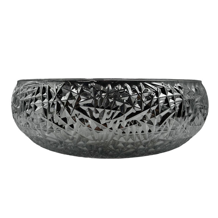 Moonshell 17" Black Gradient Glass Round Vessel Sink