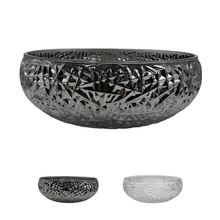 Moonshell 17" Black Gradient Glass Round Vessel Sink