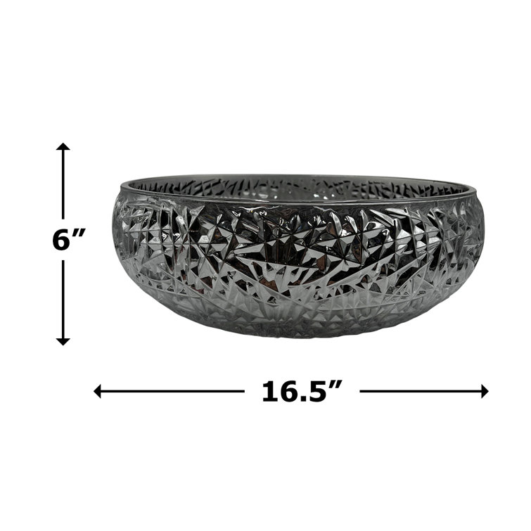 Moonshell 17" Black Gradient Glass Round Vessel Sink