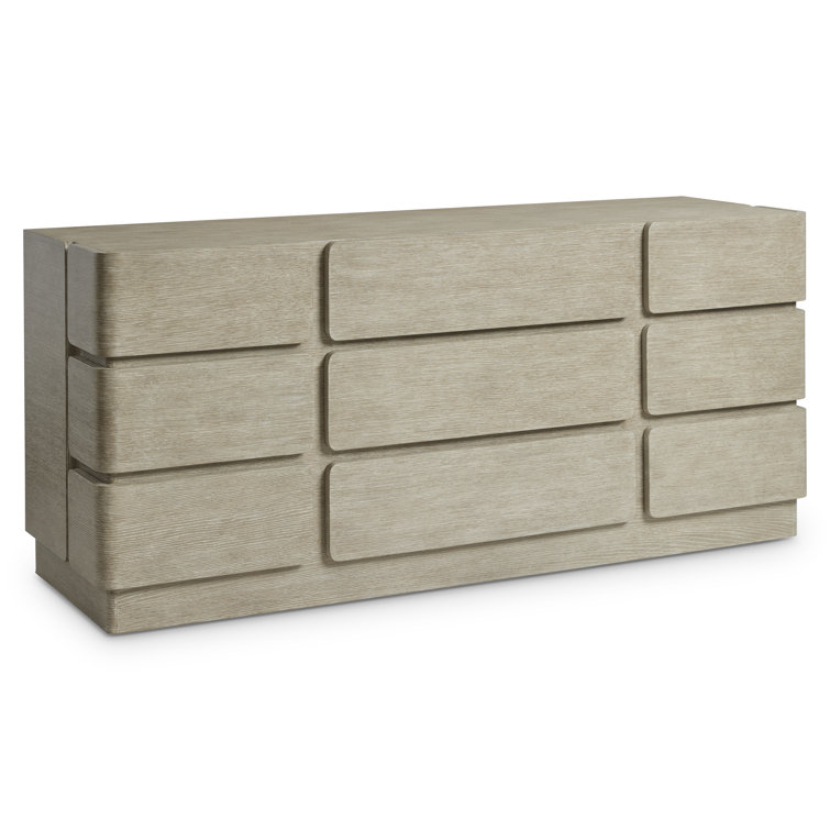 Clay Finish White Oak Modern Dresser with Soft Close Drawers