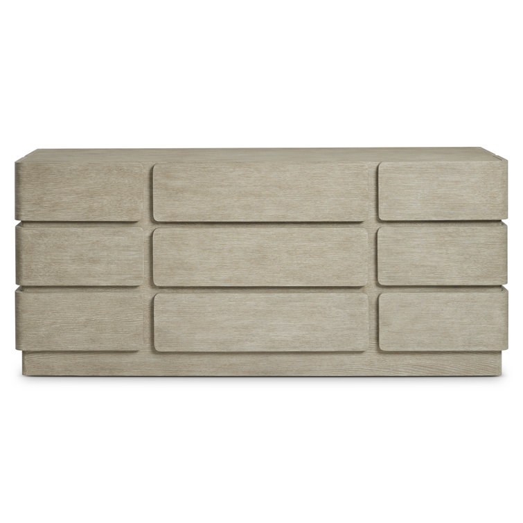 Clay Finish White Oak Modern Dresser with Soft Close Drawers