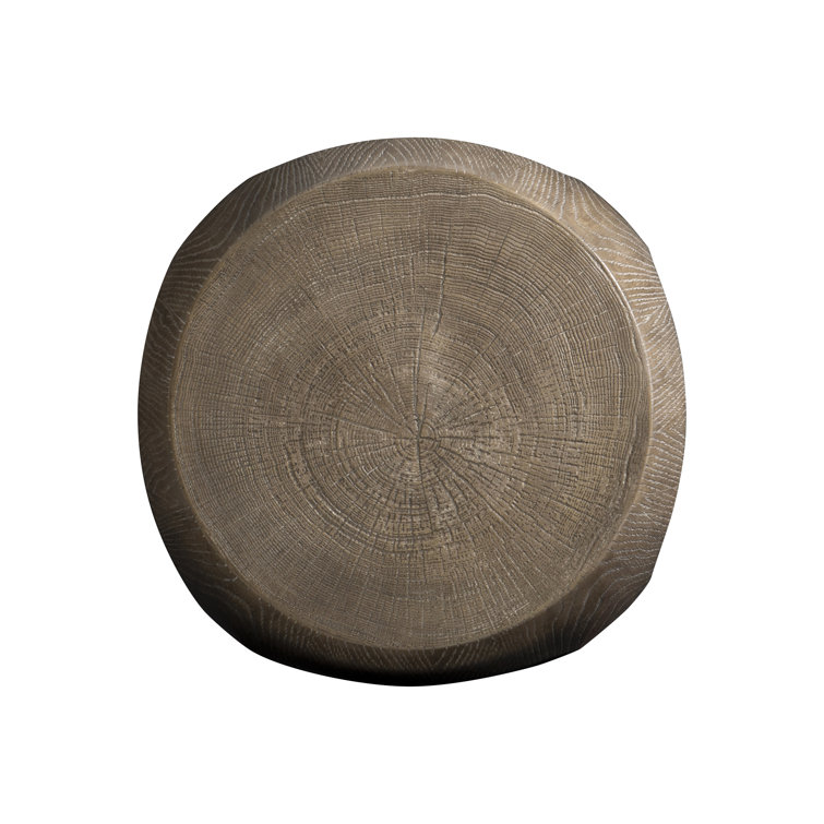Playa Finish Round Wood Side Table with Arched Legs